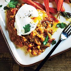 Spiced Lentils and Poached Eggs recipe