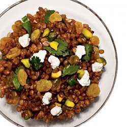 Wheat Berry Salad with Raisins and Pistachios recipe