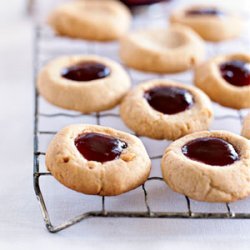 Peanut Butter and Jelly Thumbprints recipe