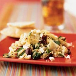 Mediterranean Orzo Salad with Feta Vinaigrette recipe