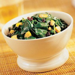 Spinach with Lemon and Currants recipe
