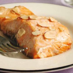 Salmon with Maple Syrup and Toasted Almonds recipe