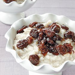 Cinnamon Rice Pudding with Dried-Cherry Sauce recipe