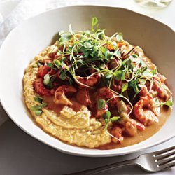 Saucy Crawfish with Whole Corn Grits recipe