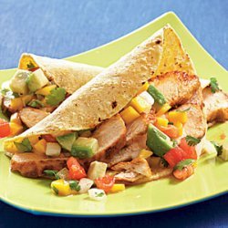 Chicken Tacos with Mango-Avocado Salsa recipe