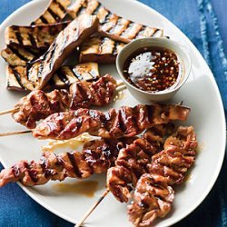 Caramelized Pork Kebabs with Chinese Eggplant recipe