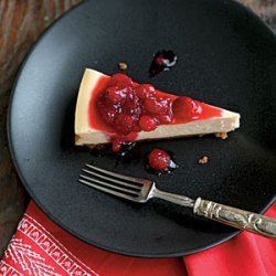 Brown Sugar Cheesecake with Cranberry Compote recipe