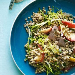 Warm Buckwheat Salad with Roasted Shallots, Apples, and Frisee recipe