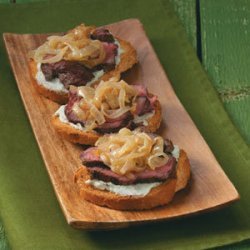 Blue Cheese-Onion Steak Bites recipe