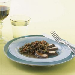 Porcini Chicken with Wild Rice and Wheat Berries recipe