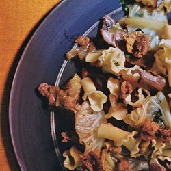 Pasta with Confit Duck and Savoy Cabbage recipe