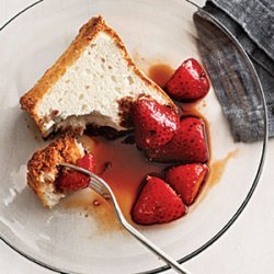 Balsamic Strawberries over Angel Food Cake recipe