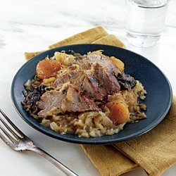 Pork with Apricots, Dried Plums, and Sauerkraut recipe