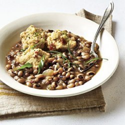 Black-Eyed Peas and Cornmeal Dumplings recipe