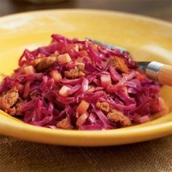 Braised Red Cabbage with Sausage and Apples recipe