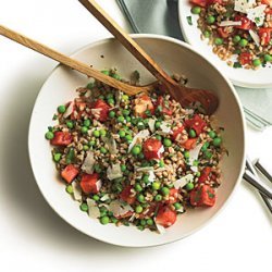 Summer Pea, Watermelon, and Farro Salad recipe