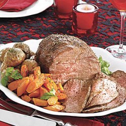 Sirloin Tip Roast with Carrots and Baby Red Potatoes recipe