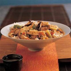 Vegetable Donburi Over Seasoned Rice recipe