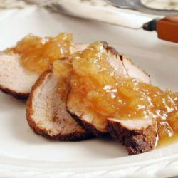 Spicy Pork Tenderloin with Ginger-Maple Sauce recipe