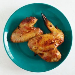 Barbecued Spicy Apricot-Glazed Chicken Wings recipe