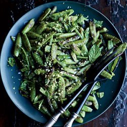 Blistered Snap Peas with Mint recipe