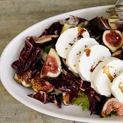 Fresh Goat Cheese and Radicchio Salad with Figs recipe
