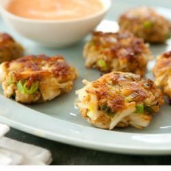 Mini Crab Cakes with Spicy Red Pepper Sauce recipe