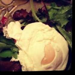 Mixed Green Salad W/ Poached Egg and Honey Mustard Vinaigrette recipe
