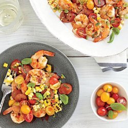 Shrimp, Chorizo, and Corn Salad recipe