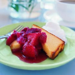 Rhubarb Conserve and Pound Cake with Whipped Cream recipe