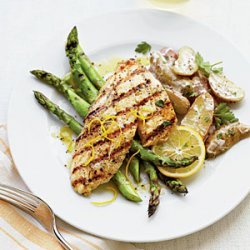 Grilled Triggerfish with Potato Salad recipe