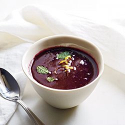  Royal Blueberry  Gazpacho with Lemon and Mint recipe