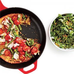 Asparagus, Tomato, and Onion Farinata recipe