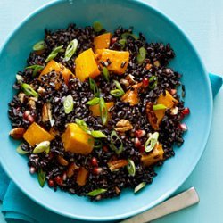 Black Rice Salad with Butternut Squash and Pomegranate Seeds recipe