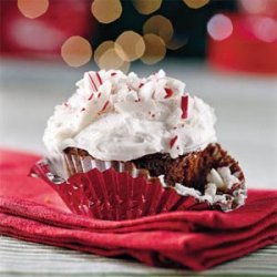 Chocolate-Peppermint Candy Cupcakes recipe