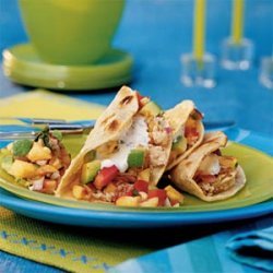 Cumin-spiced Mahi Mahi Tacos with Nectarine-Avocado Salsa recipe