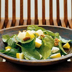Spinach, Apple, and Walnut Salad recipe