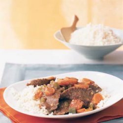 Stir-Fried Beef with Ginger-Carrot Sauce recipe