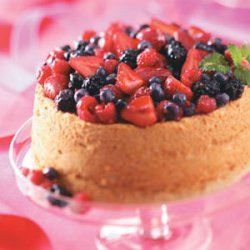 Angel Food Cake with Berry Sauce recipe