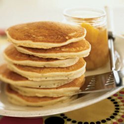 Coconut Pancakes with Orange-Mango Compote recipe