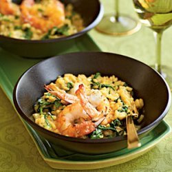 Pan-Seared Shrimp and Arugula Risotto recipe