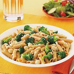 Whole-Wheat Penne with Broccoli and Chickpeas recipe