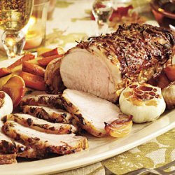 Rosemary-Garlic Pork With Roasted Vegetables & Caramelized Apples recipe