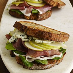 Prosciutto, Pear, and Blue Cheese Sandwiches recipe