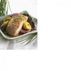 Grilled Sea Bass with Garlic Butter recipe