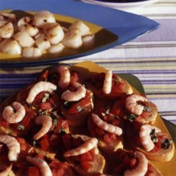 Shrimp Bruschetta with Tomato and Basil recipe