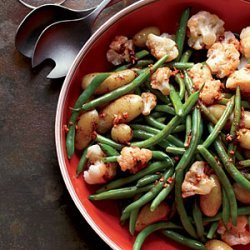 Garlicky Potatoes, Green Beans and Cauliflower recipe