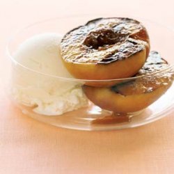 Grilled Peaches with Vanilla Ice Cream recipe