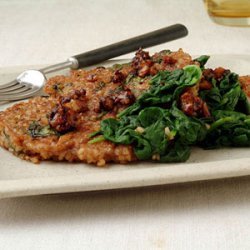 Bulgur, Spinach, and Toasted Walnut Pancakes recipe