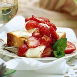 Macerated Berries with Pound Cake and Whipped Cream recipe